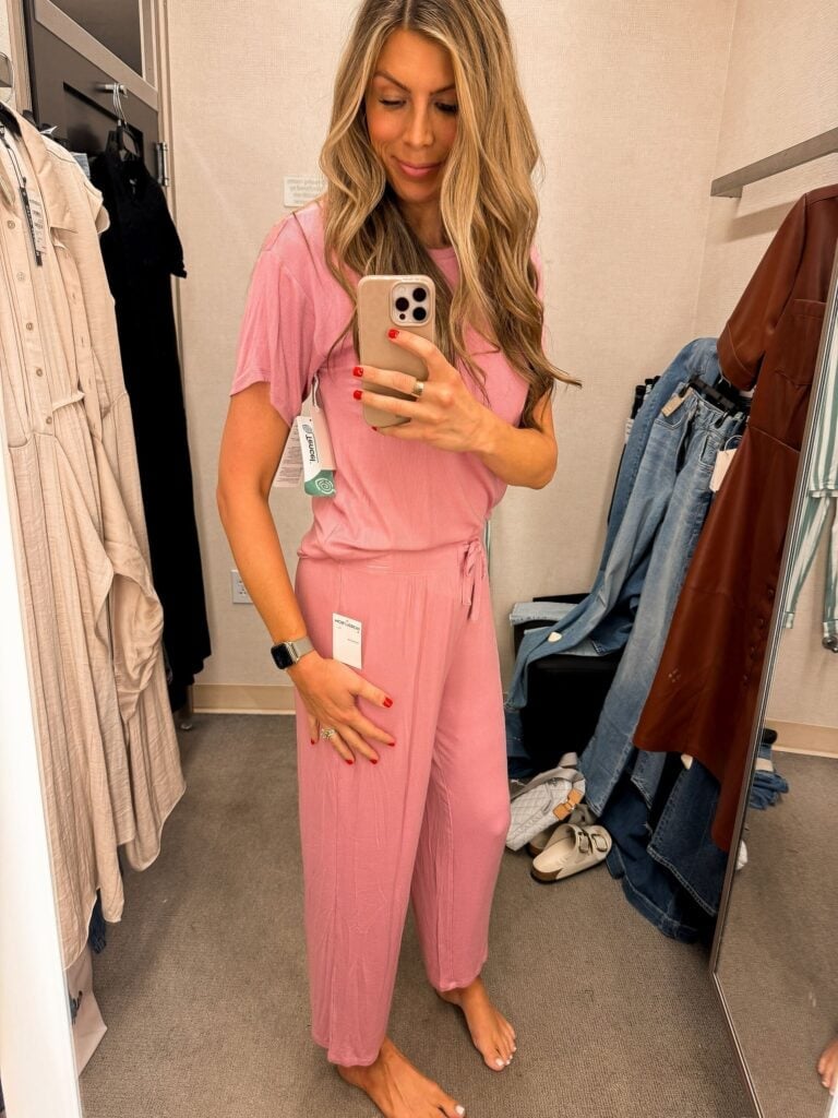 Corrine Wearing Moonlight Easy Rib PJs