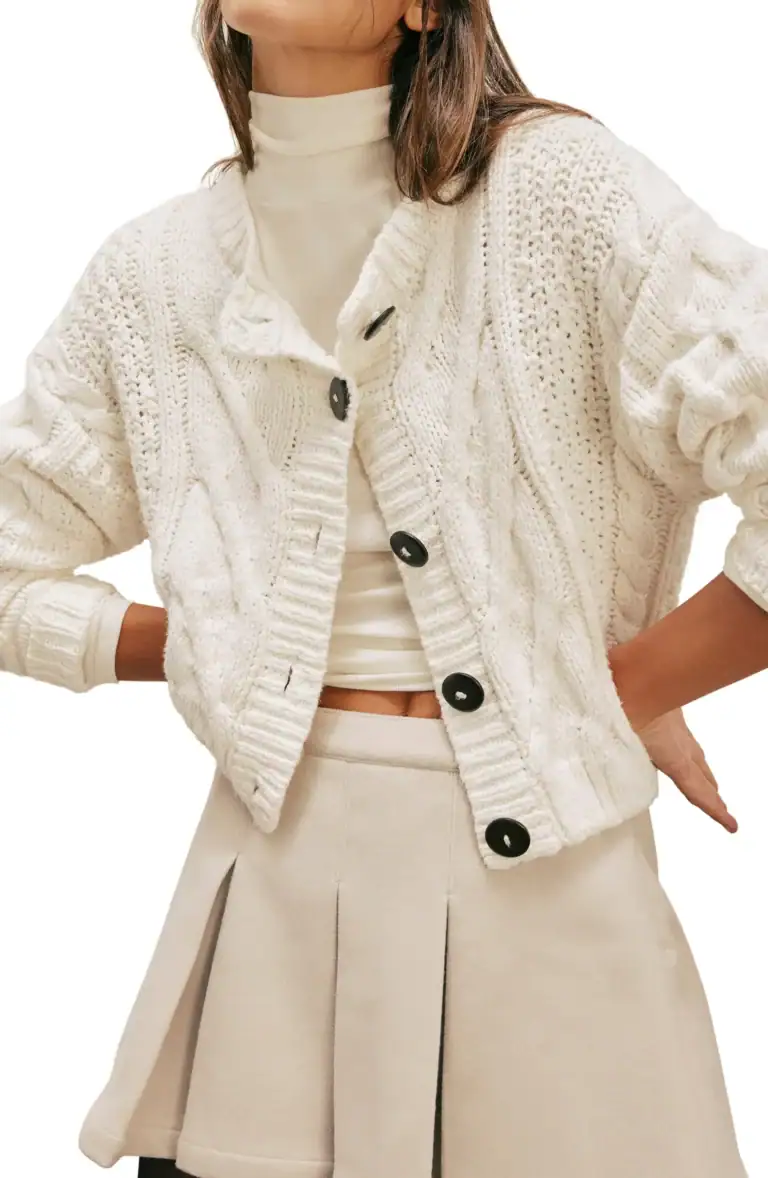 Bonfire Cable Knit Cardigan