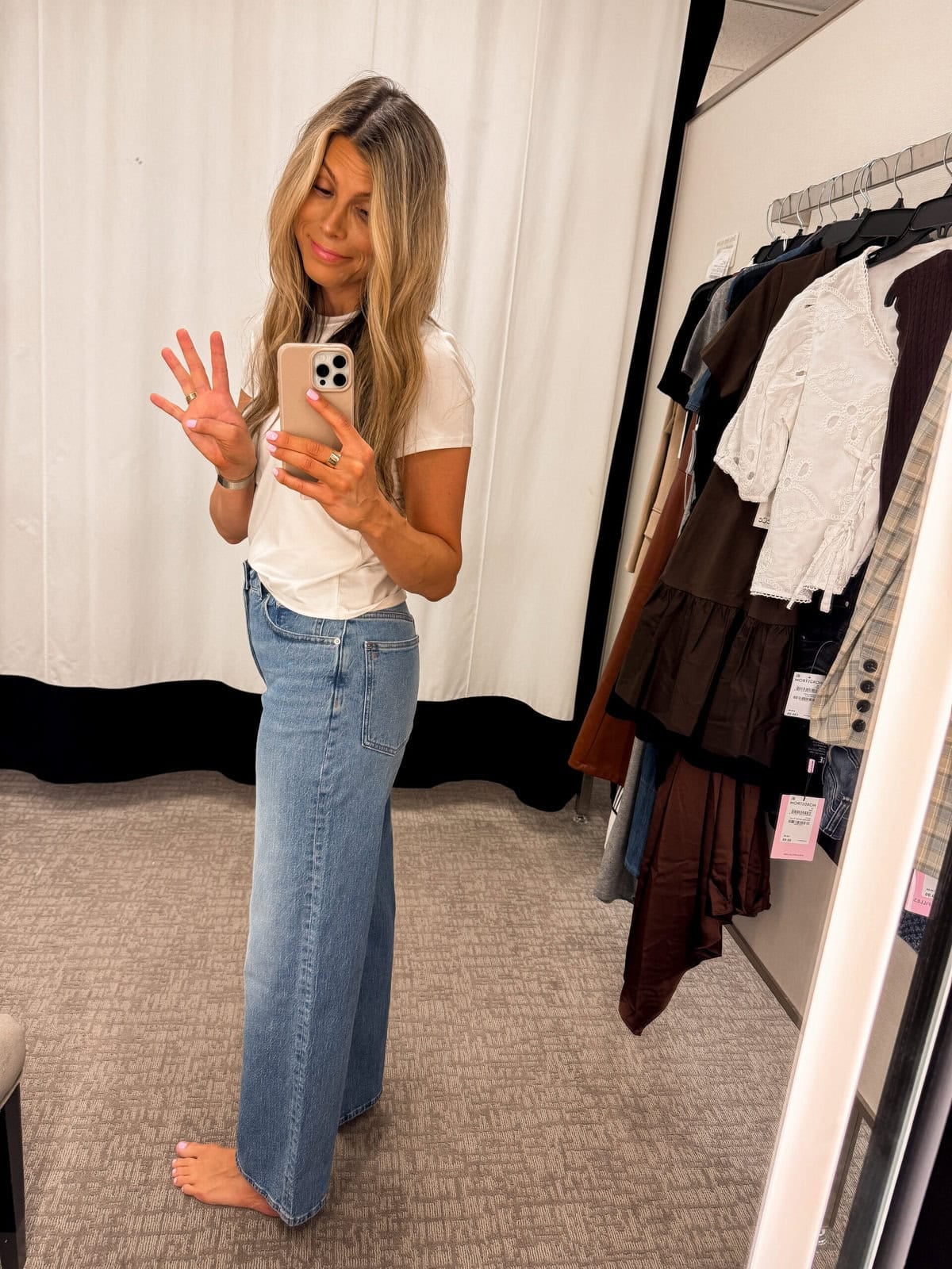 Madewell Perfect Wide Leg jeans back view Nordstrom Anniversary Sale