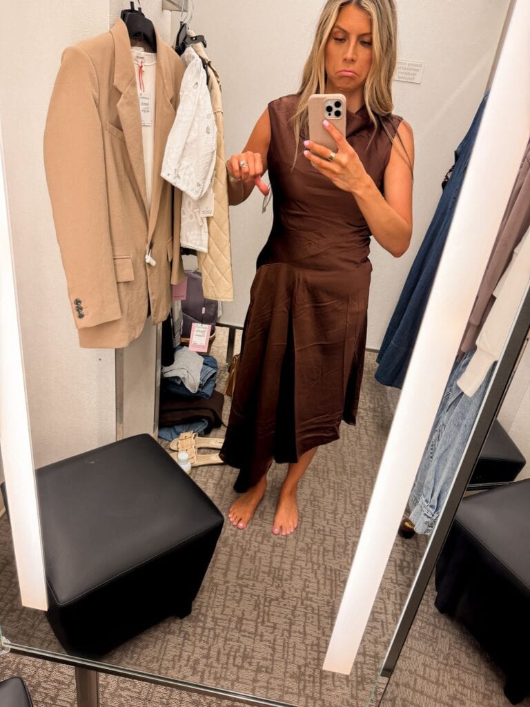 Open Edit Satin Dress