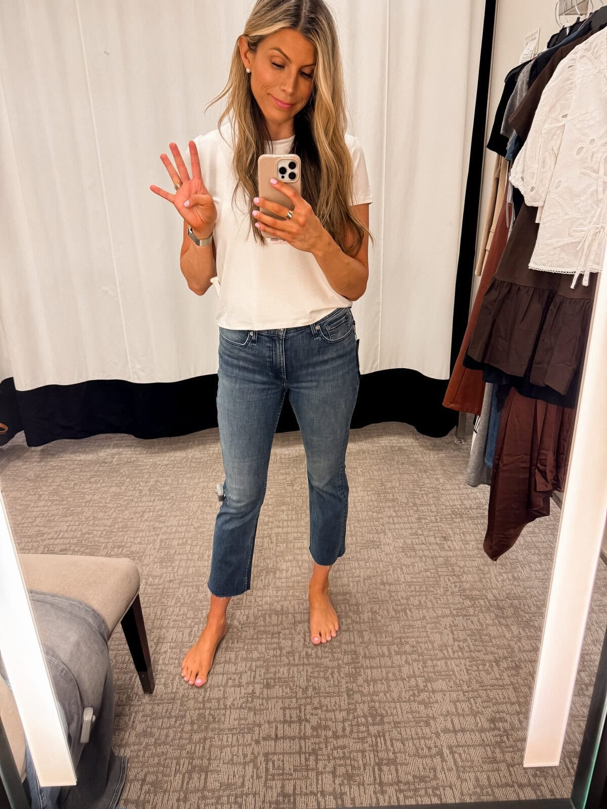 rag and bone the Peyton mid rise bootcut jeans try-on Nordstrom Anniversary Sale
