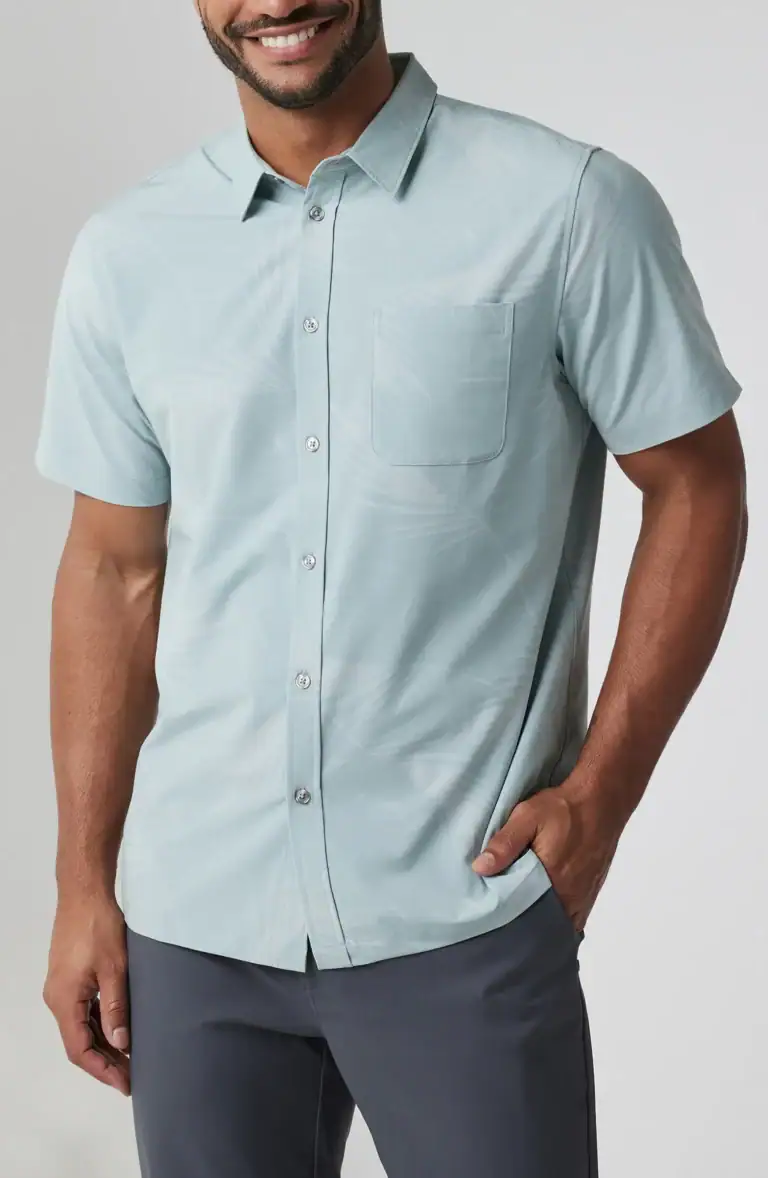 Short Sleeve Bridge Button-Up Shirt