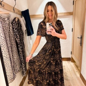 corrine wearing somerset dress
