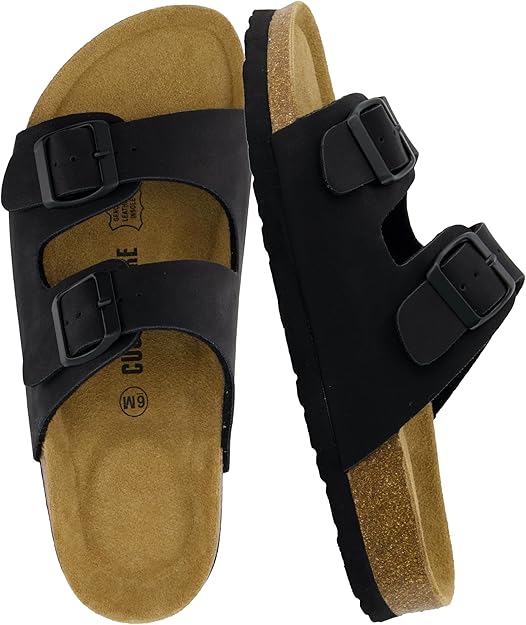CUSHIONAIRE Lane Cork Footbed Sandals