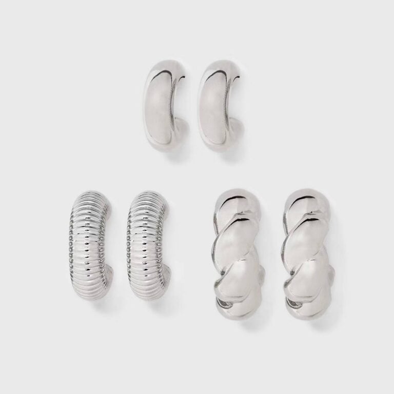 Chunky Graduated Hoop Earring Set 3pc