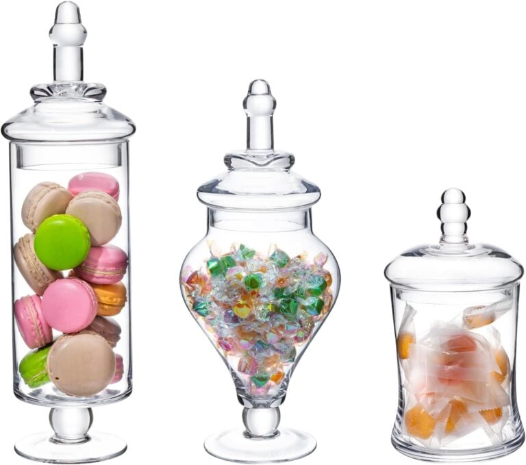 Clear Glass Apothecary Jars with Lid