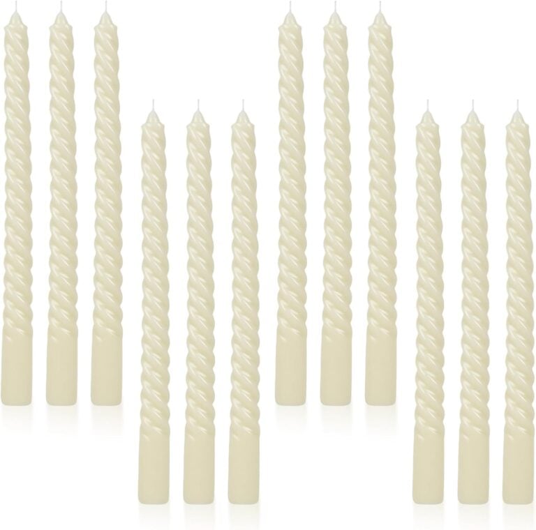 Ivory Twisted Taper Candles
