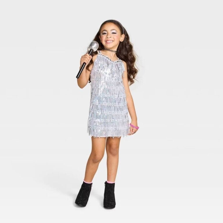Kids' Pop Star Costume Dress Silver - Hyde and EEK! Boutique™