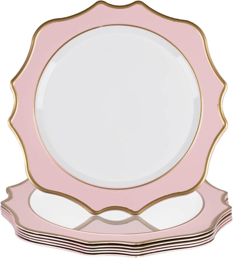 Pink Charger Plates Set of 6
