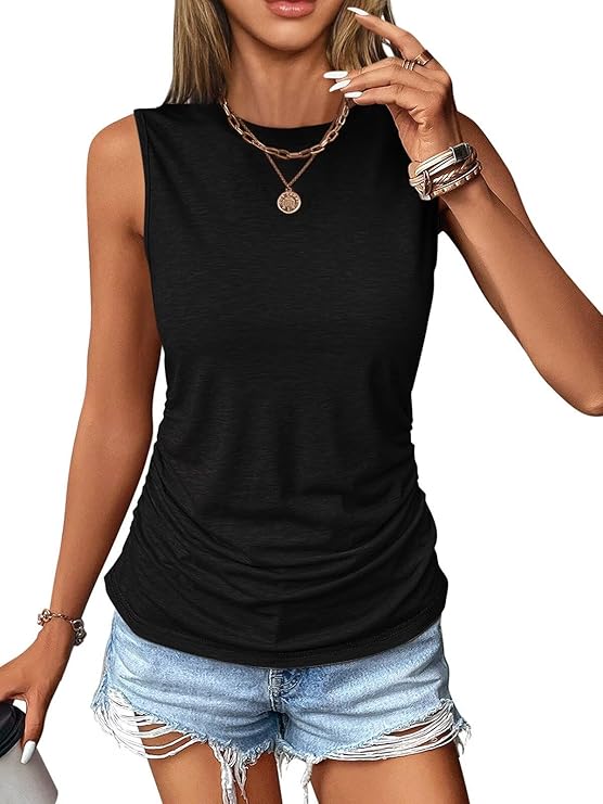 Womens Ruched Tank Tops