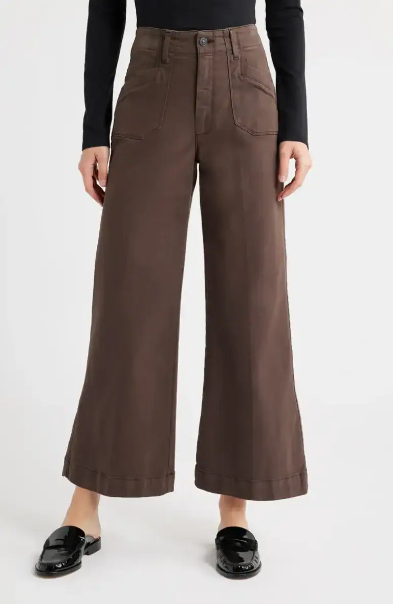 Anessa High Waist Ankle Wide Leg Utility Pants