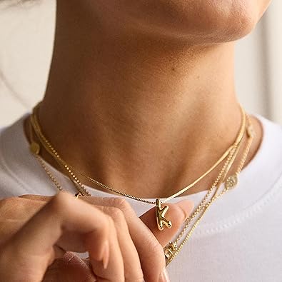 BaubleBar Gwen Mini Bubble Initial Necklace