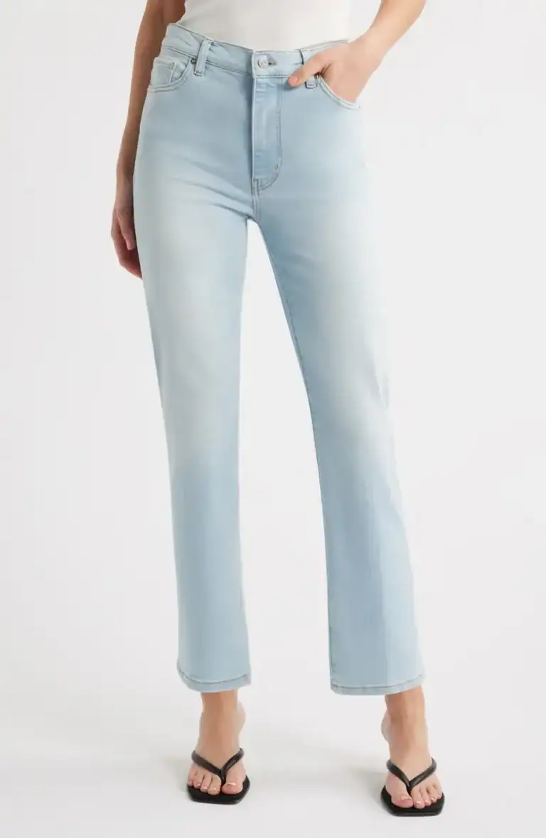 Le Sleek High Waist Ankle Straight Leg Jeans