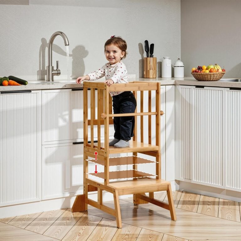 COSYLAND Height Adjustable Toddler Standing Tower