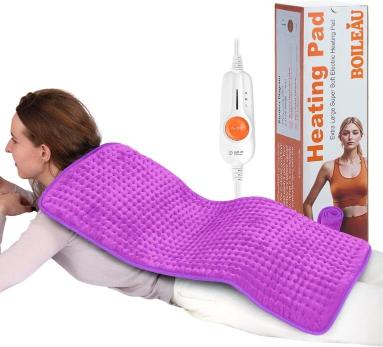 Boileau Electric Heating Pad for Back Pain and Period Cramps Relief