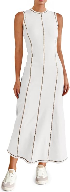 Wenrine Womens Tank Maxi Dress
