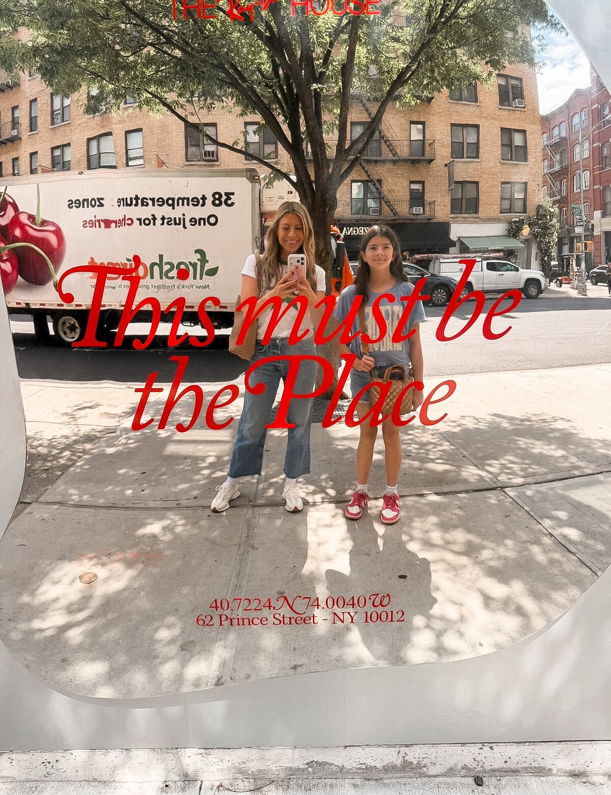 Mom and tween daughter in front of a