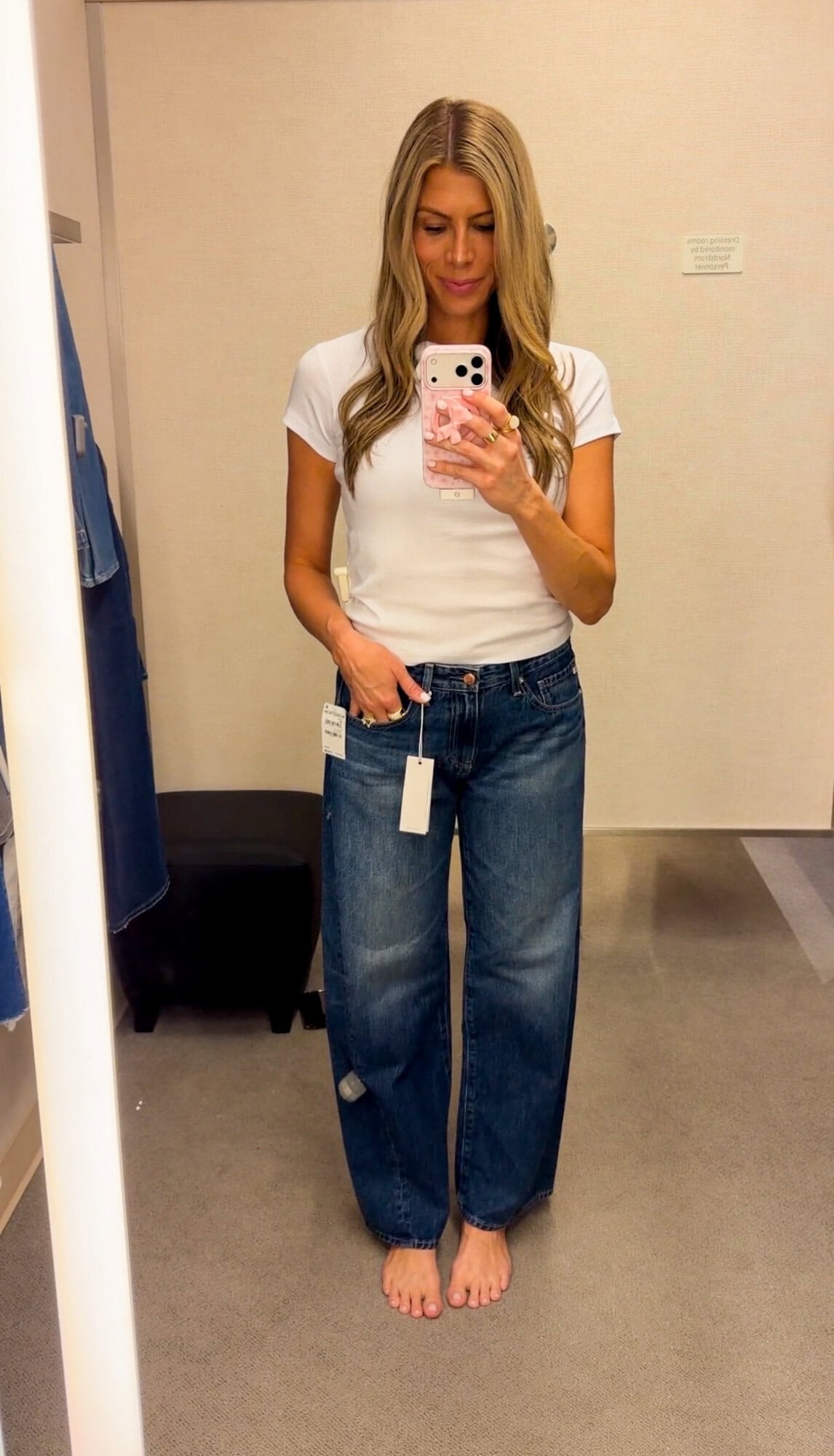 AG adria low rise twisted wide leg jeans