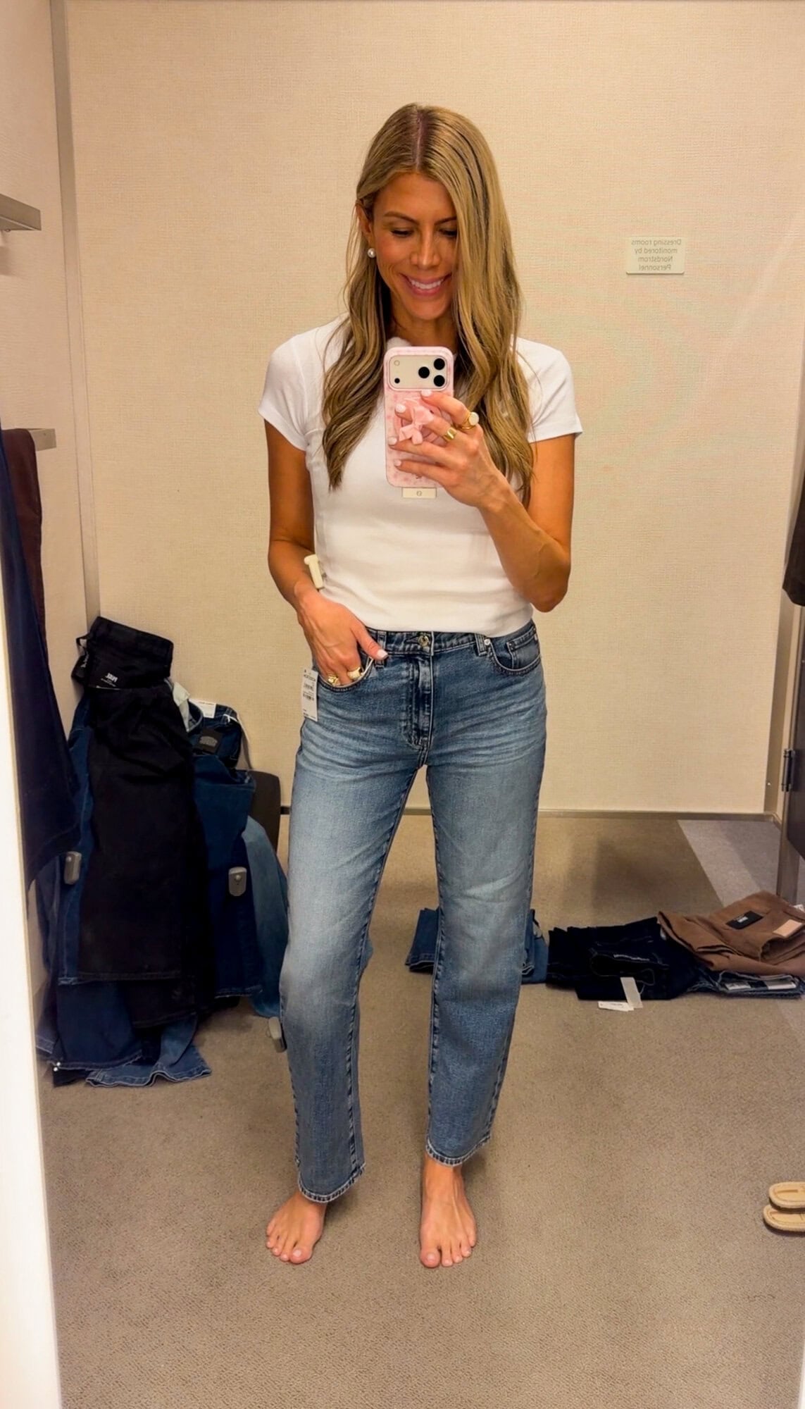 AG brinley mid rise straight jeans