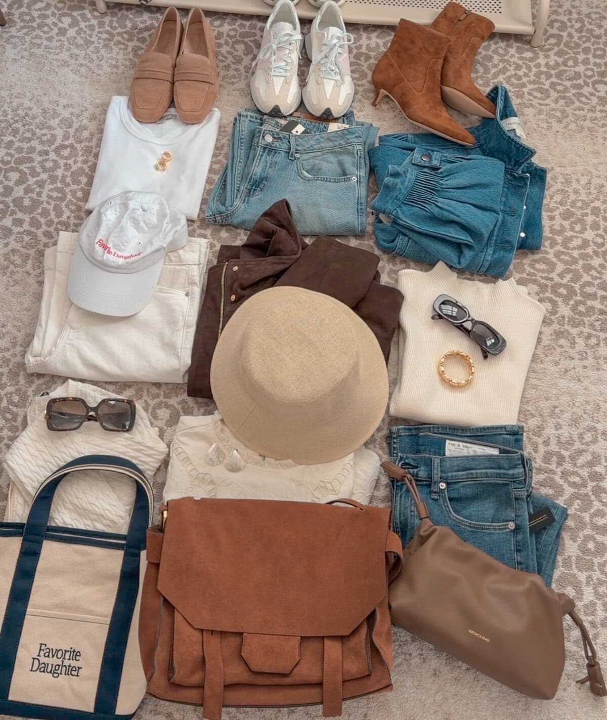 Corrine's Nordstrom Anniversary Sale Sudoku capsule grid laid out flat