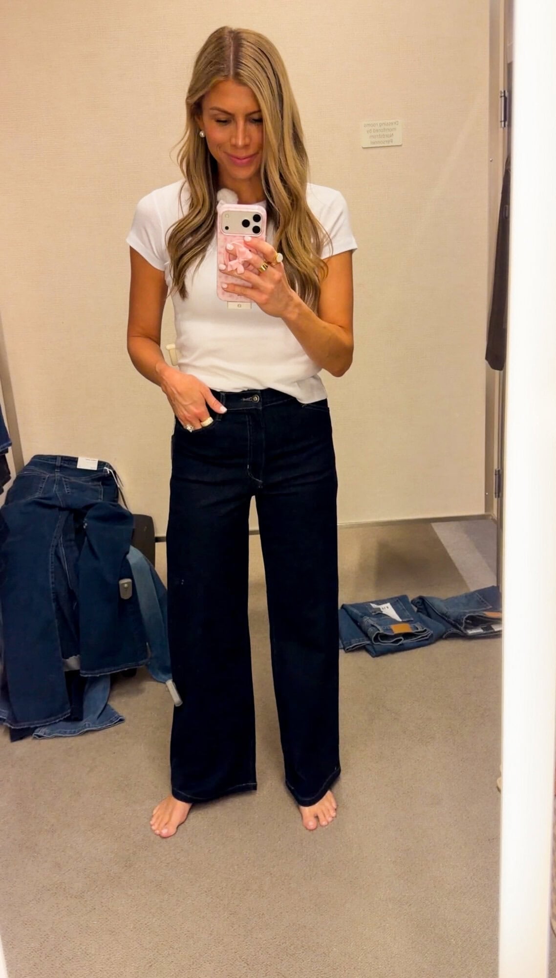 Favorite Daughter wide leg black denim jeans