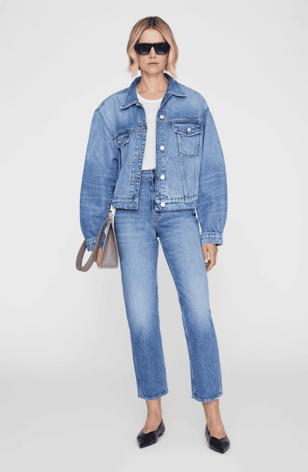 Anine Bing Quincy denim jacket Nordstrom Anniversary Sale 2026