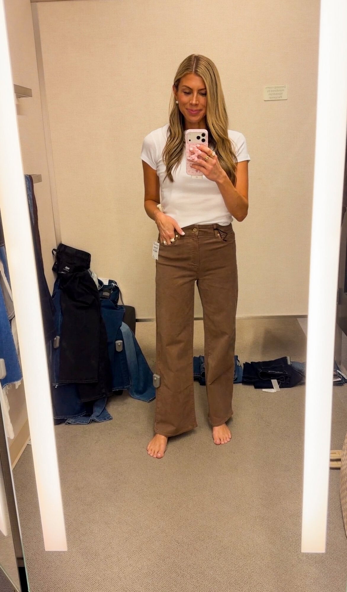 PAIGE Anessa wide leg jeans in brown Nordstrom Anniversary Sale 2026